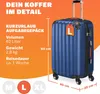 MONZANA® Koffer Handgepäck ABS Hard Case 4 Rollen Produktbild-Vorschau 2