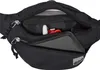 A close-up view of the interior of a black hip bag, showing various items stored inside. Anteprima dell’immagine prodotto