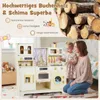 COSTWAY Kinderküche Holz, Spielküche mit 14 Zubehörteilen, Produktbild-Vorschau 7