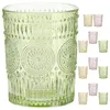 Trinkglas 12er Set 'Mandala' Ø8x10cm 300ml Glas rosa grün Produktbild-Vorschau 1