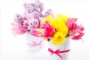 Wallario Poster - Zwei Blumen-Bouquets aus gelben und roten Produktbild-Vorschau 1