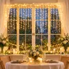 UISEBRT LED Eisregen-Lichtdekoration 5M 200LED, warmweiß, 8 Produktbild-Vorschau 9