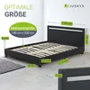 Juskys Polsterbett Paris 140 x 200 cm Kunstleder mit LED & Produktbild-Vorschau 3