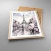 Gerahmtes Poster - Rahmen in heller Eiche - Paris Weg Produktbild-Vorschau 3