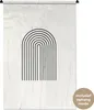 MuchoWow® Wandteppich Wandbehang Kunst - Bogen - Schwarz - Produktbild-Vorschau 1