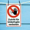 Zutritt für Unbefugte verboten 20cmx30cm mit Klebepads Produktbild-Vorschau 4