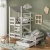 Vitalispa Hausbett Tom, 90x200 cm mit Schublade, Weiß Produktbild-Vorschau 4
