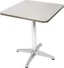 A square aluminum bistro table with a textured top and a four-legged base, shown against a white background. Produktbild-Vorschau