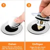 Pop-up Ablaufstopfen 27–40 mm mit Edelstahl-Filter – 3-in-1 Produktbild-Vorschau 7