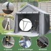 Lagerzelt Dunkelgrau 244x241x217cm – mobiler Schuppen & Produktbild-Vorschau 4