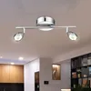 LED Deckenlampe, Chrom, Alu, bewegliche Spots, L 38 cm Produktbild-Vorschau 3