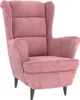 vidaXL Ohrensessel mit Hocker Rosa Samt Produktbild-Vorschau 3