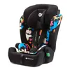 A black child car seat with a colorful abstract pattern, shown from a slightly angled front view against a white background. Produktbild-Vorschau