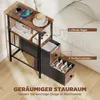 HOMCOM bijzettafel met oplaadstation, stalen frame en 2 Productafbeelding-voorbeeld 5