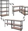 Úložný regál černý 200 cm LOFT Náhled obrázku produktu 5