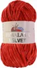 A ball of red velvet yarn on a white background. Podgląd zdjęcia produktu