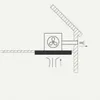 A diagram illustrating a ventilation system with a fan. Produktbild-Vorschau
