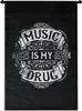 MuchoWow® Wandteppich Wandbehang Musik - Retro - Zitat Produktbild-Vorschau 1