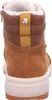 The back view of a brown winter boot with white fur lining. Náhľad obrázku produktu