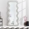 riess-ambiente Wandspiegel CURVY 160cm weiß Kunststoff MDF Produktbild-Vorschau 1