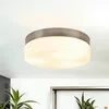 Stropní svítidlo bílý nikl E27 Ø 29 cm skleněné kovové Náhled obrázku produktu 1