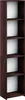 A tall, narrow, dark brown bookshelf with five shelves against a white background. Produktbild-Vorschau