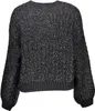 Schwarzer Damenpullover mit kontrastierenden Details & Produktbild-Vorschau 2