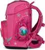 A pink backpack with star patterns and a circular image of a princess on a horse. Anteprima dell’immagine prodotto