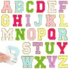 26 Buchstaben-Patches zum Aufbügeln, Chenille mit Goldrand, mehrfarbig Productafbeelding-voorbeeld