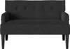 vidaXL Canapé Chesterfield Schwarz 112 x 65.5 x 75 cm Samt Voir les images du produit 4
