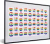 MuchoWow® Gerahmtes Poster Stolz - Regenbogen - Liebe 40x30 Produktbild-Vorschau 1