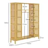 HOMCOM Armoire penderie en bambou armoire de rangement avec Voir les images du produit 3