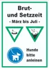Brut- und Setzzeit März bis Juli hochkant Schild A5 Produktbild-Vorschau 1