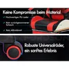 Collage of a gaming chair, highlighting material and wheels. Produktbild-Vorschau