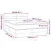 A diagram showing the dimensions of a bed frame and mattress. Produktbild-Vorschau