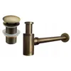 Siphon de lavabo avec bec click-clack sans trop-plein, Voir les images du produit 1