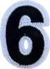 Ziffer Nummer Aufbügelbare Aufnäher Emblem Weiß Schwarz Produktbild-Vorschau 9