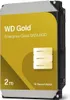 A product shot of a Western Digital Gold 2TB enterprise-class SATA HDD. Produktbild-Vorschau