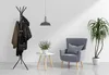 Kleiderbügel, 12 Haken, schwarz und weiß, 175 cm, Isotrade Produktbild-Vorschau 4