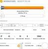 Diagram showing the internal structure and specifications of a roller blind motor. Produktbild-Vorschau