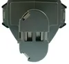A close-up, top-down view of a gray battery pack for a power tool. Produktbild-Vorschau
