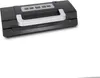 A black and silver vacuum sealer machine is shown from a slightly elevated angle against a white background. Podgląd zdjęcia produktu