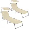 tectake® 2er Set Sonnenliege Chloé 4-stufig klappbar mit Produktbild-Vorschau 2
