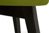 A close-up view of the legs and underside of a green chair. Náhled obrázku produktu
