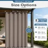 Outdoor Vorhang mit Ösen Taupe 254 x 214 cm Winddicht Produktbild-Vorschau 10