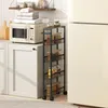 Wózek kuchenny HOMCOM z 5 półkami, wózek na kółkach z Podgląd zdjęcia produktu 2