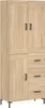 vidaXL Highboard Sonoma Oak 69,5x34x180 cm odvodený výrobok Náhľad obrázku produktu 2