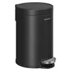A black pedal bin with a silver pedal. Produktbild-Vorschau