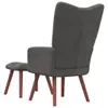 vidaXL Poltrona relax con sgabello in velluto grigio scuro Anteprima dell’immagine prodotto 11