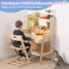 Zimilo Kinderschreibtisch aus Massivholz, Höhenverstellbar, Produktbild-Vorschau 4